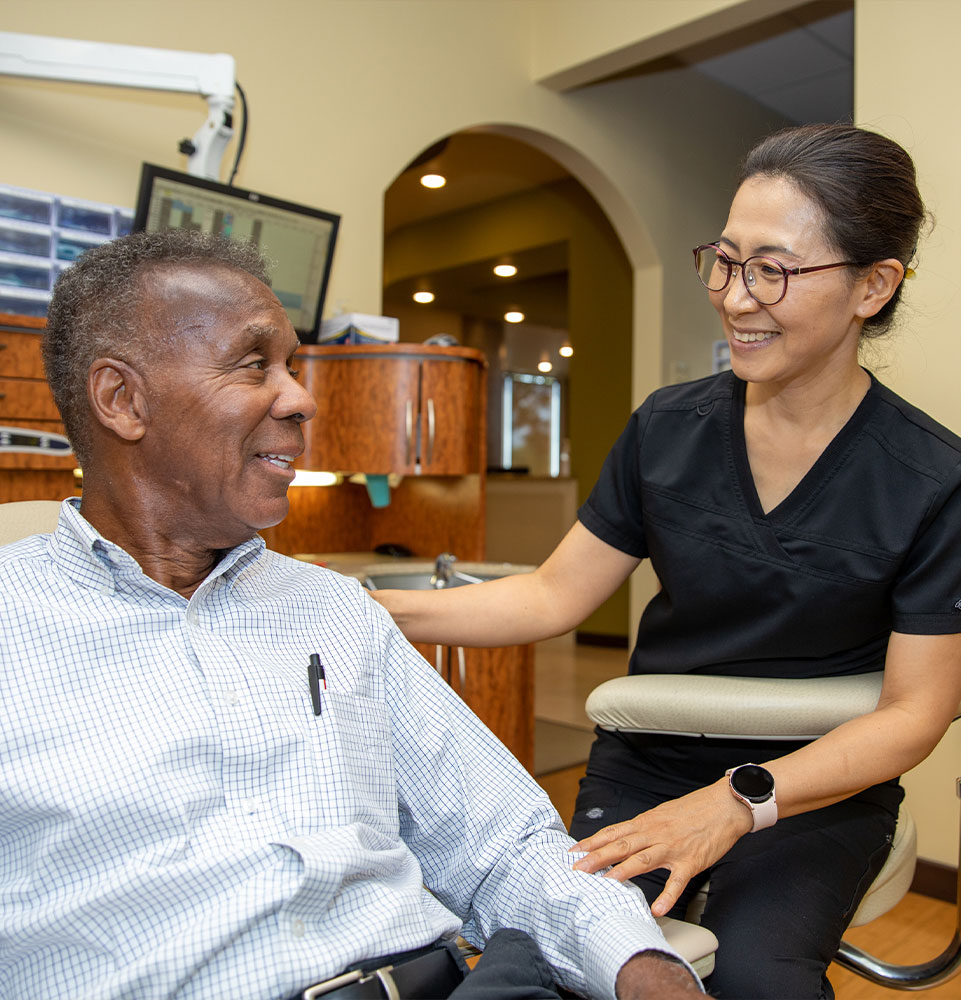 dental patient smiling