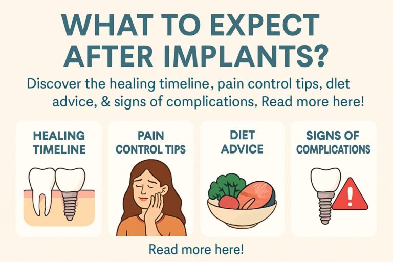 An animated graphic depicting the step-by-step process of how a dental implant works, from initial consultation to final crown placement. The image should have labels for each step. No text on image.